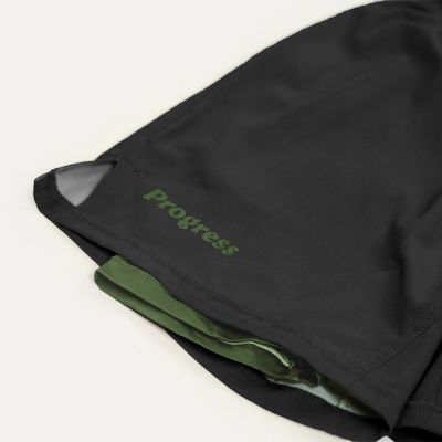 Progress Jiu Jitsu Academy + Hybrid Shorts Negro-Verde