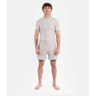 Progress Jiu Jitsu Academy + Rashguard Bone White-Light Blue