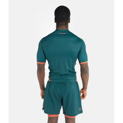 Progress Jiu Jitsu Academy + Rashguard Verde-Naranja
