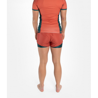 Progress Jiu Jitsu Academy + Women Hybrid Shorts Naranja-Verde