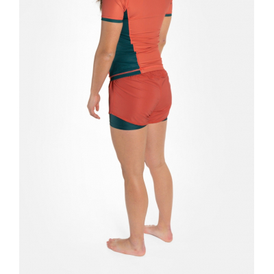Progress Jiu Jitsu Academy + Women Hybrid Shorts Naranja-Verde