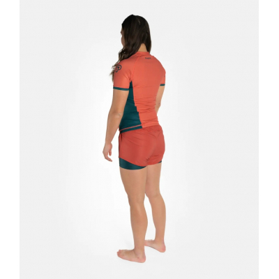 Progress Jiu Jitsu Academy + Women Hybrid Shorts Naranja-Verde