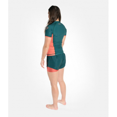 Progress Jiu Jitsu Academy + Women Rasguard Verde-Arancione