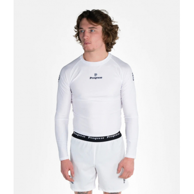 Progress Jiu Jitsu Academy Rashguard Longsleeve Branco