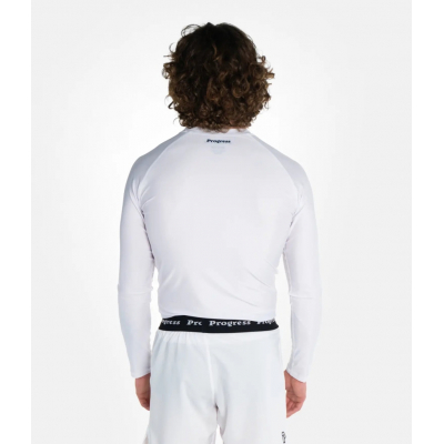 Progress Jiu Jitsu Academy Rashguard Longsleeve Bianco