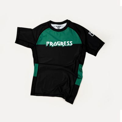 Progress Jiu Jitsu Bengal Rashguard Preto-Verde