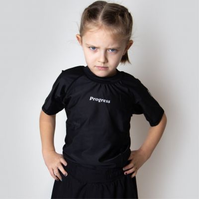 Progress Jiu Jitsu Kids Academy Rashguard Schwarz