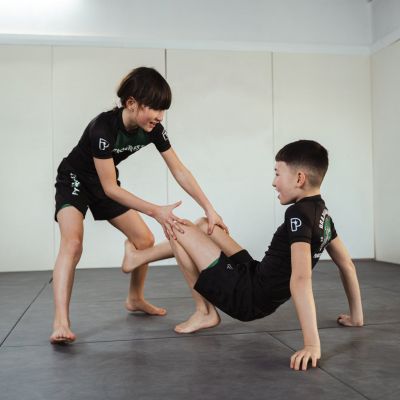 Progress Jiu Jitsu Kids Bengal Hybrid Shorts Noir-Vert