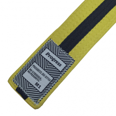 Progress Jiu Jitsu Cinturón BJJ Niño Amarillo-Negro