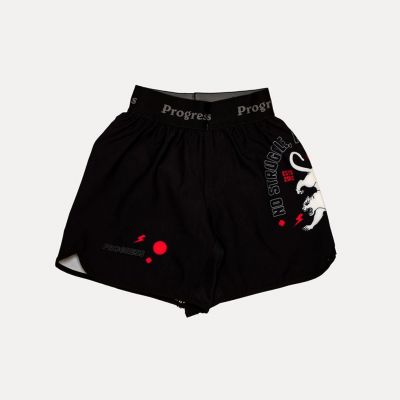 Progress Jiu Jitsu Kids Panther Board Shorts Fekete