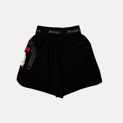 Progress Jiu Jitsu Kids Panther Board Shorts Fekete