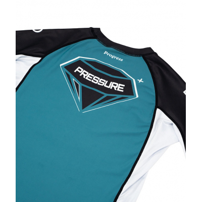 Progress Jiu Jitsu No Pressure No Diamond Rashguard Black-Blue