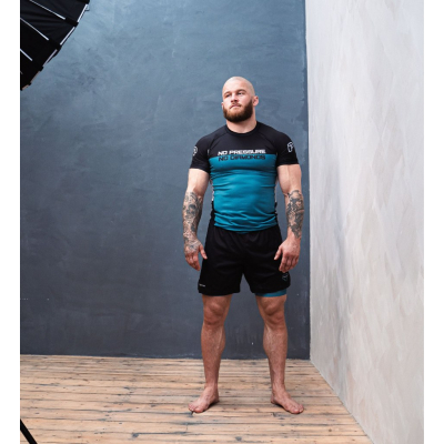 Progress Jiu Jitsu No Pressure No Diamond Rashguard Black-Blue