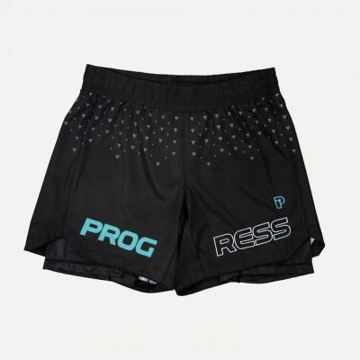 Progress Jiu Jitsu Sportif Hybrid Shorts Preto-Turquesa