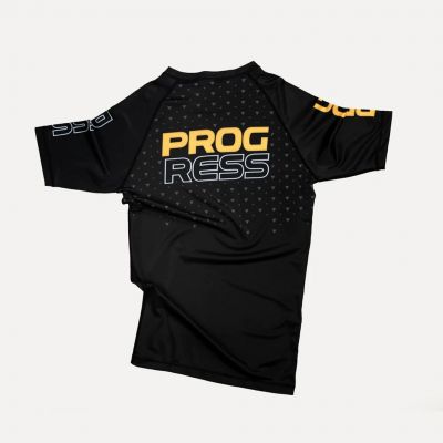 Progress Jiu Jitsu Sportif Rashguard Preto-Laranja