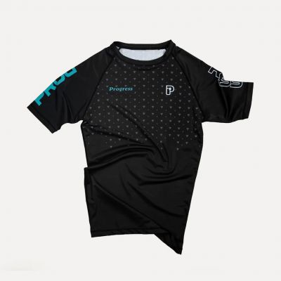 Progress Jiu Jitsu Sportif Rashguard Black-Turquoise