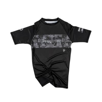 Progress Jiu Jitsu Steel Camo Rashguard Black