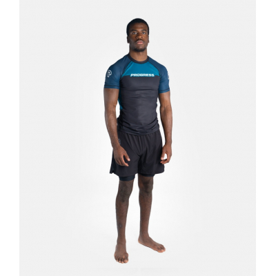 Progress Jiu Jitsu Sugar Skull Rashguard Negro-Azul