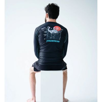 Progress Jiu Jitsu Unknown Crane Longsleeve Rashguard Nero