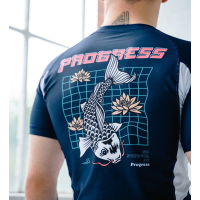 Progress Jiu Jitsu Unknown Koi Rashguard Azul Marino