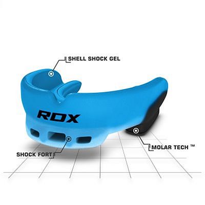 RDX Bucal Air Gel Gum Shield Azul-Negro