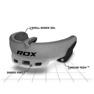 RDX Bucal Air Gel Gum Shield Gris-Negro