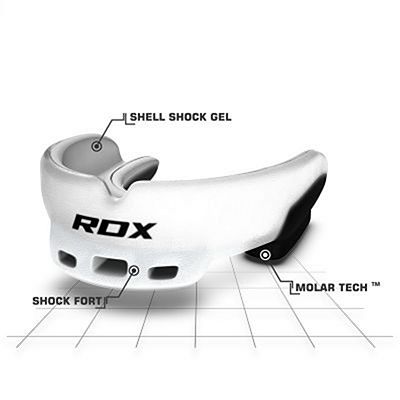 RDX Air Gel Gum Shield Mouthguard Weiß-Schwarz