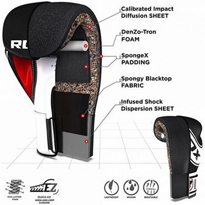 RDX Boxing Glove Kids White-Black