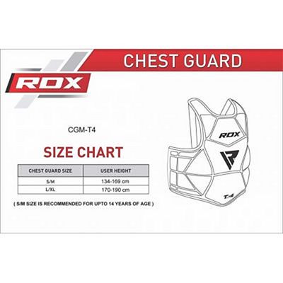RDX Chest Guard Molded T4 Negro