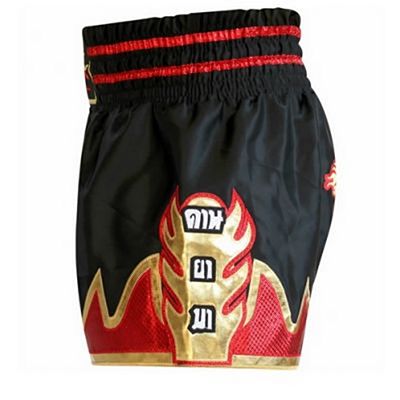 RDX Crimson Satin Muay Thai Shorts MTS-R2B Black-Red