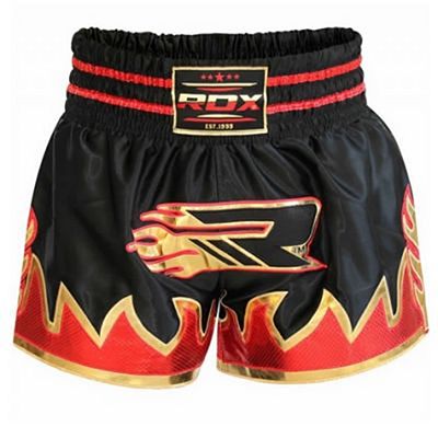 RDX Crimson Satin Muay Thai Shorts MTS-R2B Noir-Rouge