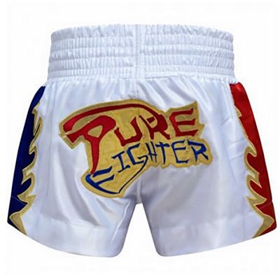 RDX Diamond Satin Muay Thai Shorts Bianco