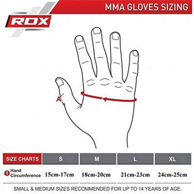 RDX GGL-F2B Leather Blood MMA Fighting Grappling Gloves