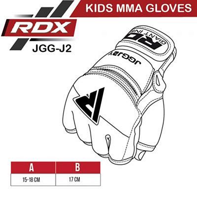 RDX Grappling Glove Kids J2 Preto-Roxo