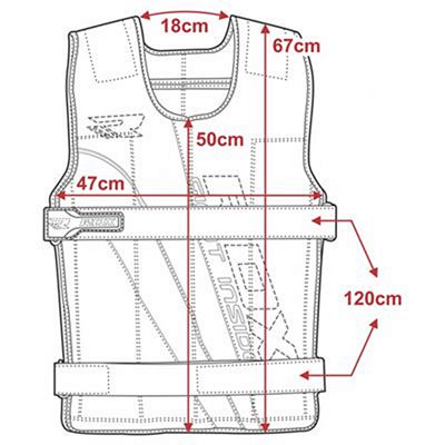 RDX Heavy Weighted Vest 18Kg Black-Red