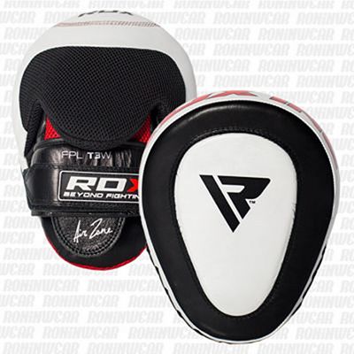 RDX Leather Focus Pads Gel Nero-Bianco