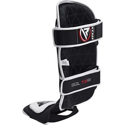 RDX Leather MMA Shinguards Black-White