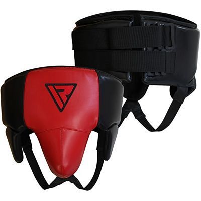 RDX No Foul Groin Guard Abdo Protector Vermelho-Preto