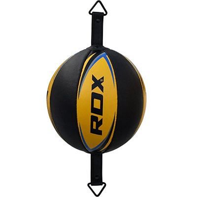 RDX Punching Double End Leather & Pro Rope Fekete-Sárga