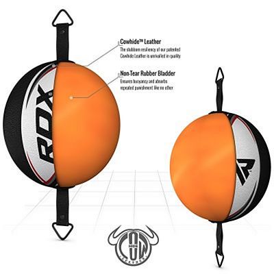 RDX R3 Leather Double End Dodge Speed Ball Preto-Branco