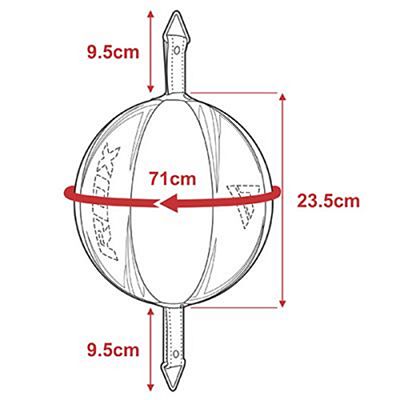 RDX R3 Leather Double End Dodge Speed Ball Preto-Branco