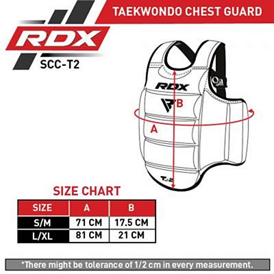 RDX Semi Contact Chest Guard SCC-T2 Vermelho-Azul