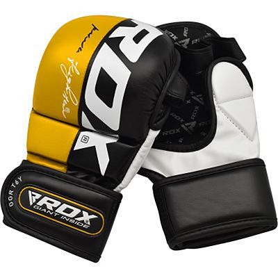 RDX Sparring Gloves T6 Black-Yellow