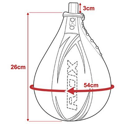 RDX Speed Ball Leather Multi Branco-Vermelho