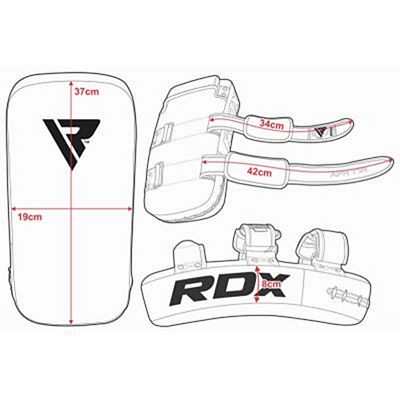 RDX T1 Curved Thai Pads Black-White