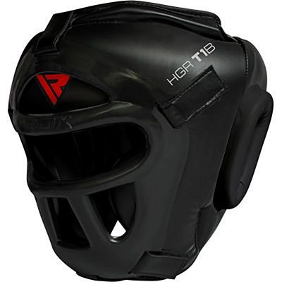 RDX Zero Impact Leather-X Grill Head Guard Schwarz