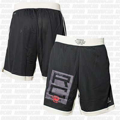 Reebok Combat Boxing Short Nero-Bianco