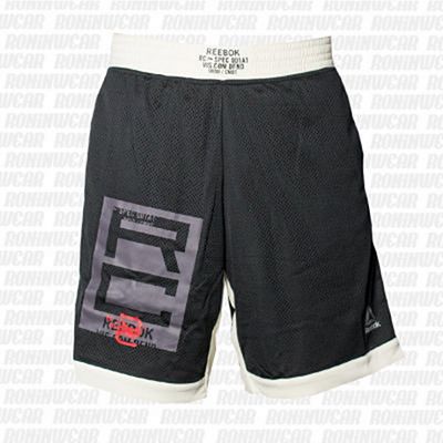 Reebok Combat Boxing Short Nero-Bianco