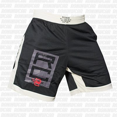 Reebok Combat Boxing Short Nero-Bianco