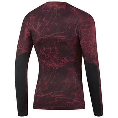 Reebok Combat LS Rashguard Schwarz-Rot